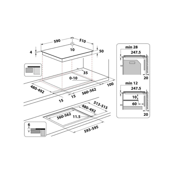 Hotpoint TS 3560F CPNE 60cm Induction Hob - Black Image 9