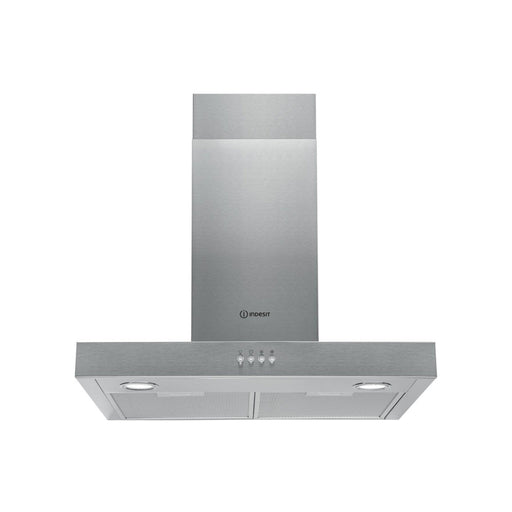 Indesit IHBS 6.5 LM X 60cm Flat Chimney Hood - St/Steel Image 1