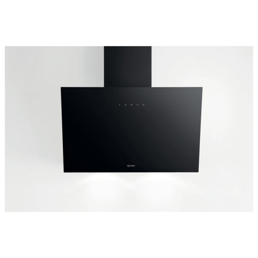 Indesit IHVP 62F LT K 60cm Angled Chimney Hood - Black Image 1