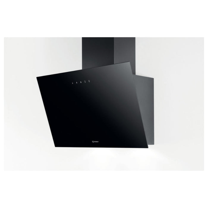 Indesit IHVP 62F LT K 60cm Angled Chimney Hood - Black Image 2