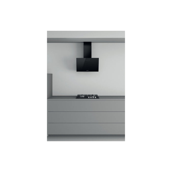 Indesit IHVP 62F LT K 60cm Angled Chimney Hood - Black Image 6