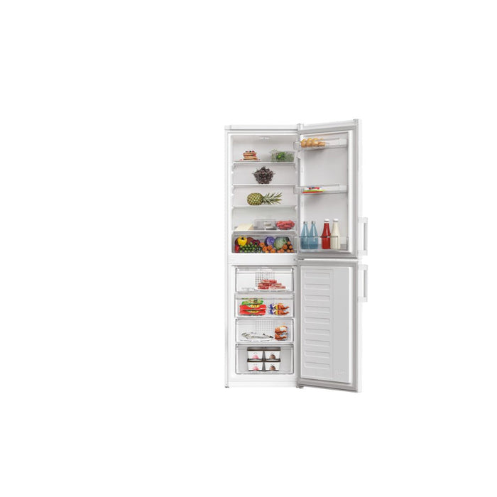 Indesit IKNH 1261 W4UK F/S Frost Free 50/50 Fridge Freezer - White Image 1