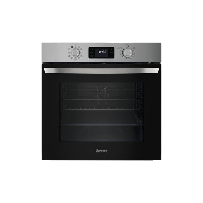 Indesit IO 278P1 X UK Single Pyrolytic Oven - St/Steel Image 1