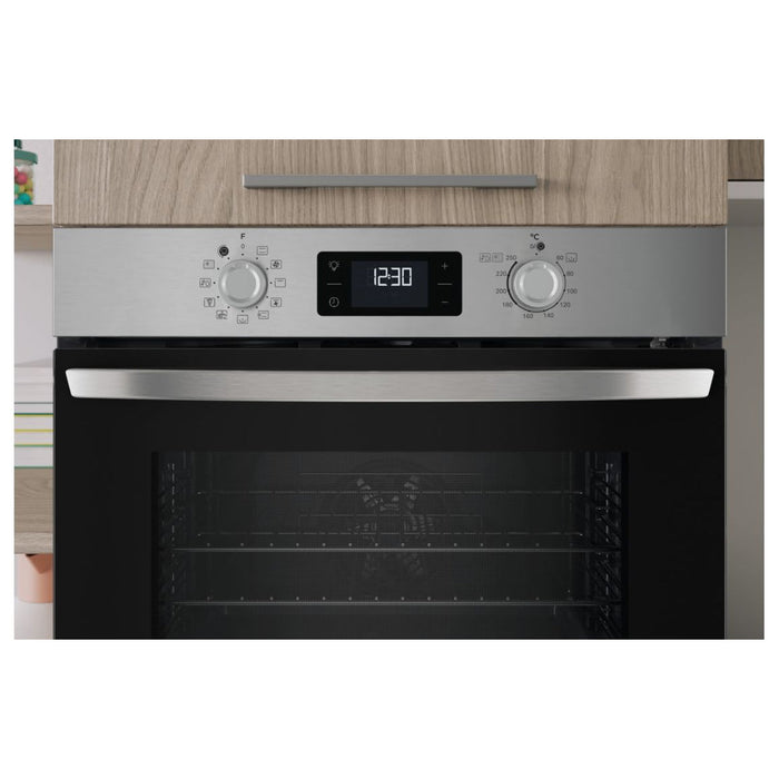 Indesit IO 278P1 X UK Single Pyrolytic Oven - St/Steel Image 2