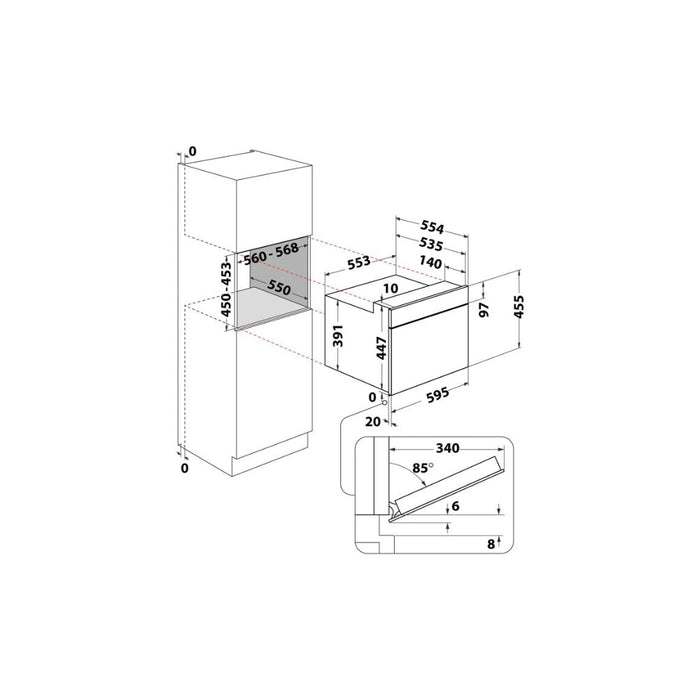 Indesit IP 252R XUK B/I 900W Microwave & Grill - St/Steel Image 5