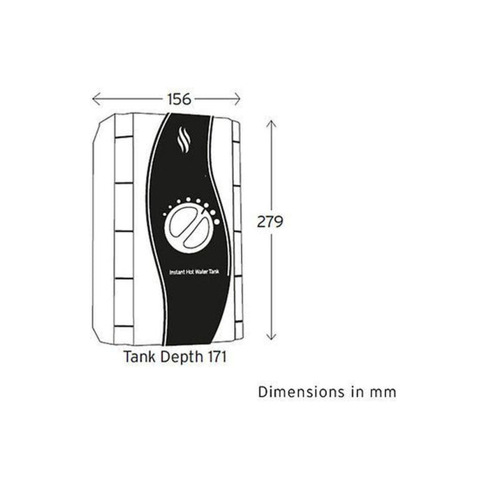 InSinkErator 3N1 Lecce U Shape Steaming Hot Tap & Tank - Chrome Image 4