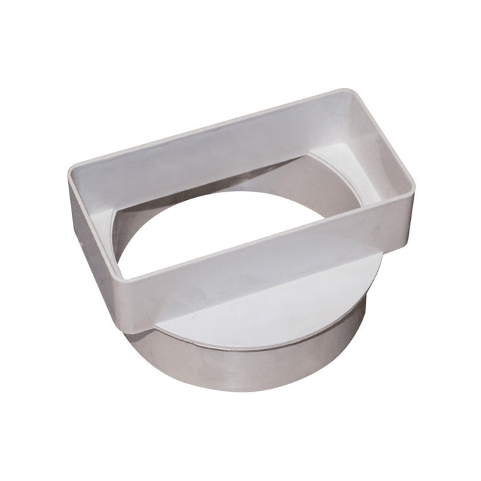 Manrose 100mm to 110 x 54mm Female Round to Rectangular Adaptor - White Image 1