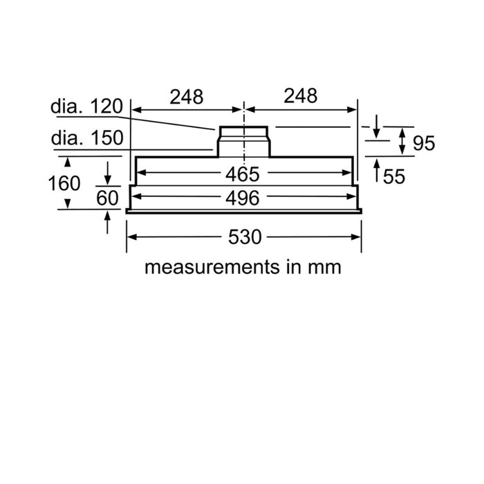 Neff N30 D5655X1GB Canopy Hood - Metallic Silver Image 2