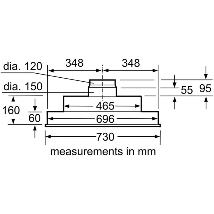 Neff N30 D5655X1GB Canopy Hood - Metallic Silver Image 4