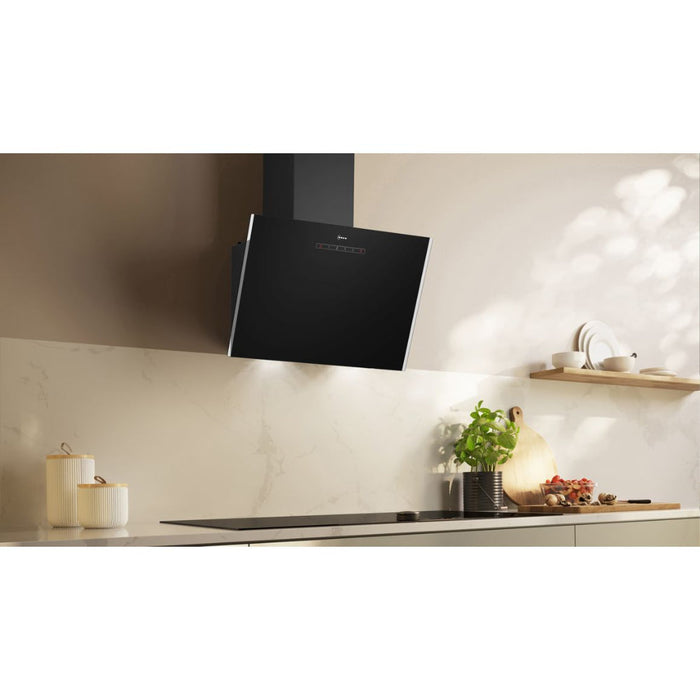 Neff N30 D83IDK1S0B Angled Chimney Hood - Black Glass Image 11