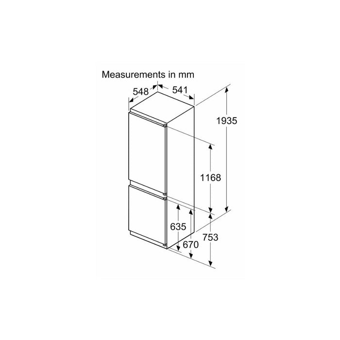 Neff N30 KI7961SE0 B/I NoFrost 60/40 Fridge Freezer Image 7