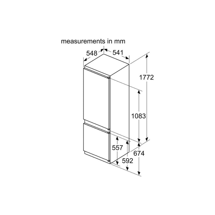 Neff N50 KI5872FE0G B/I Low Frost 70/30 Fridge Freezer Image 7