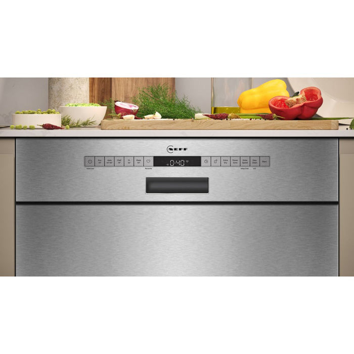 Neff N50 S145HTS01G S/I 13 Place Dishwasher - Brushed Steel Image 2