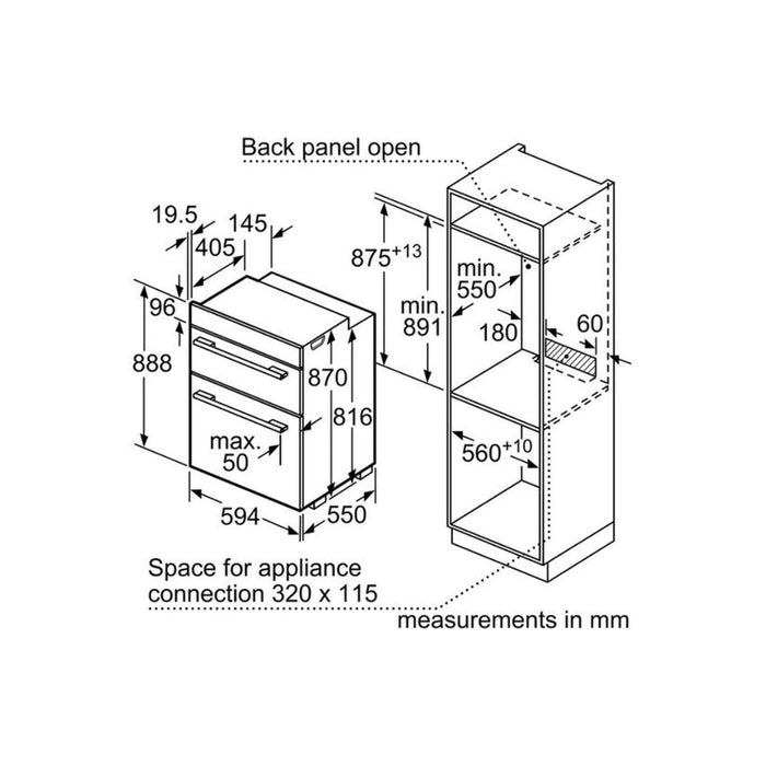 Neff N50 U1ACE5HN0B Double Electric Oven - St/Steel Image 2