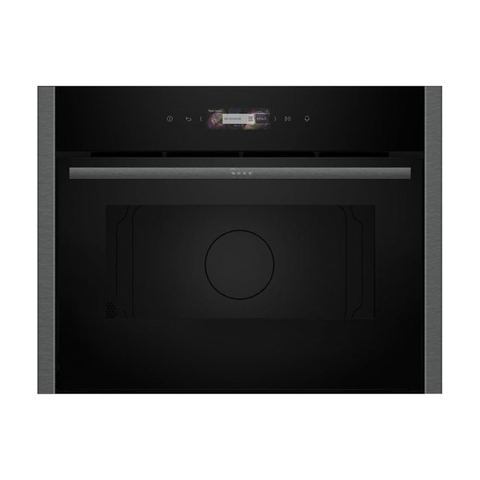 Neff N70 C24GR3XG1B B/I 1000W Compact Microwave & Grill - Black w/Graphite Trim Image 1