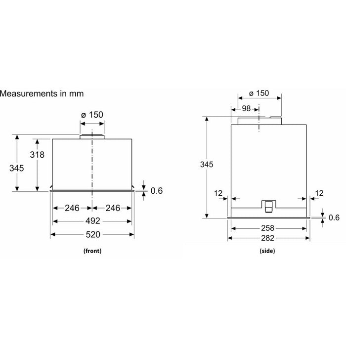Neff N70 D75NAC1S0B Canopy Hood - Black Image 14