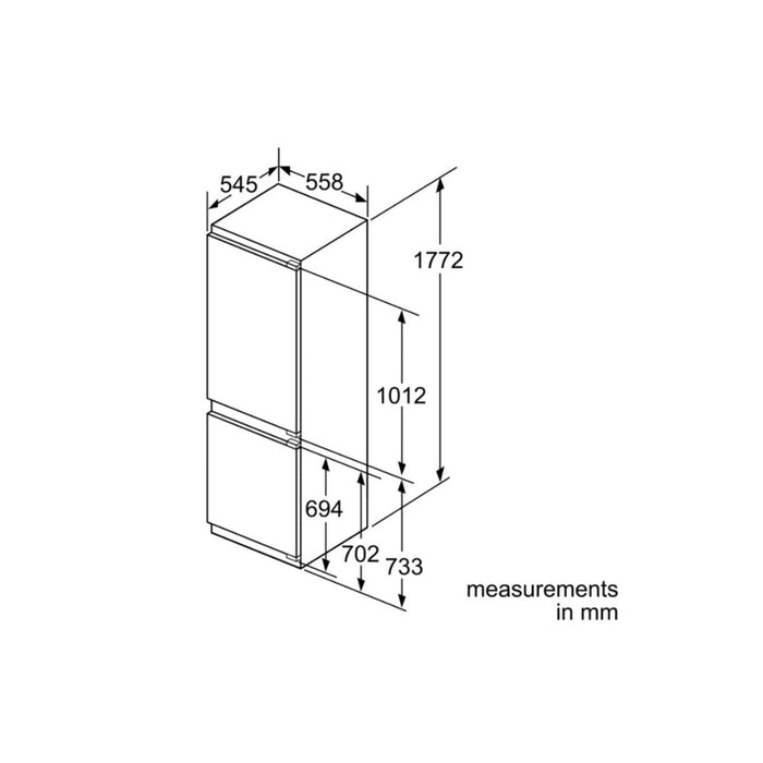 Neff N70 KI6873FE0G B/I 70/30 Fridge Freezer Image 2