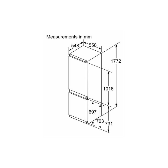 Neff N70 KI7863DD0G B/I NoFrost 60/40 Fridge Freezer Image 6