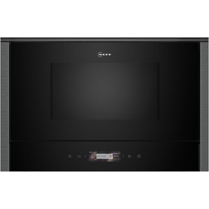 Neff N70 NL4WR21G1B B/I 900W Microwave - Black w/Graphite Trim Image 1