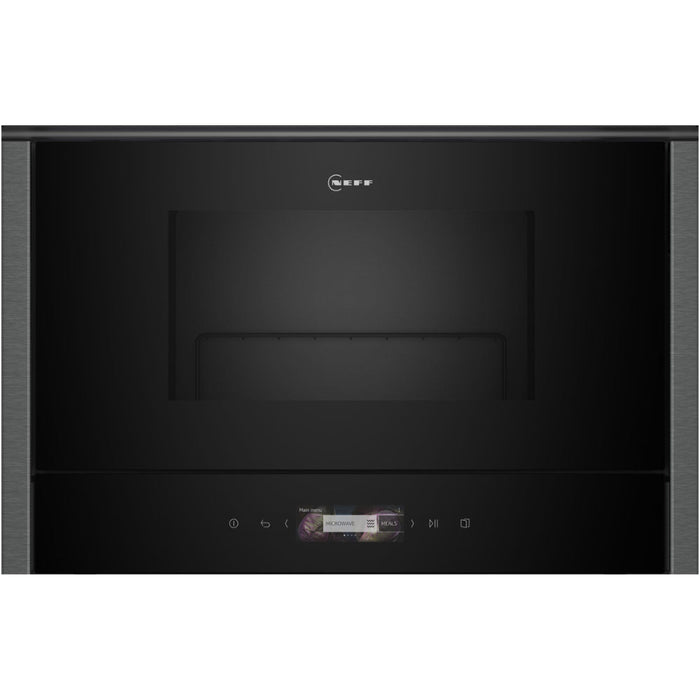 Neff N70 NL4GR31G1B B/I 900W Microwave & Grill - Black w/Graphite Trim