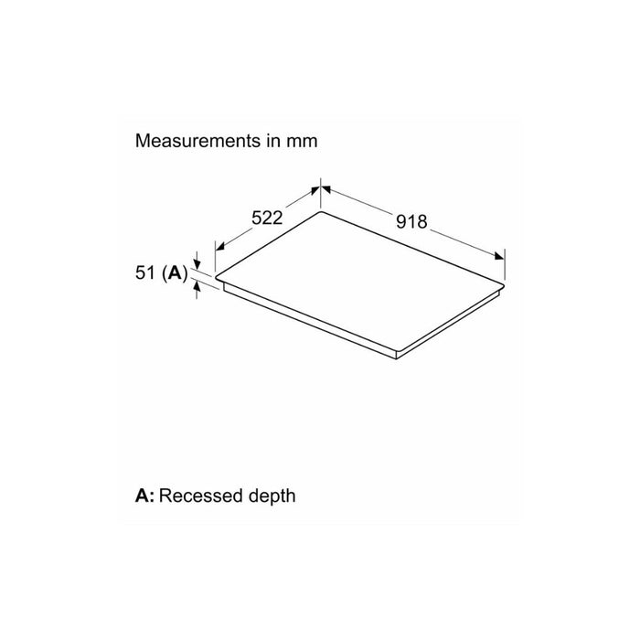 Neff N70 T69FHV4L0 90cm Flex Induction Hob - Black Glass Image 5