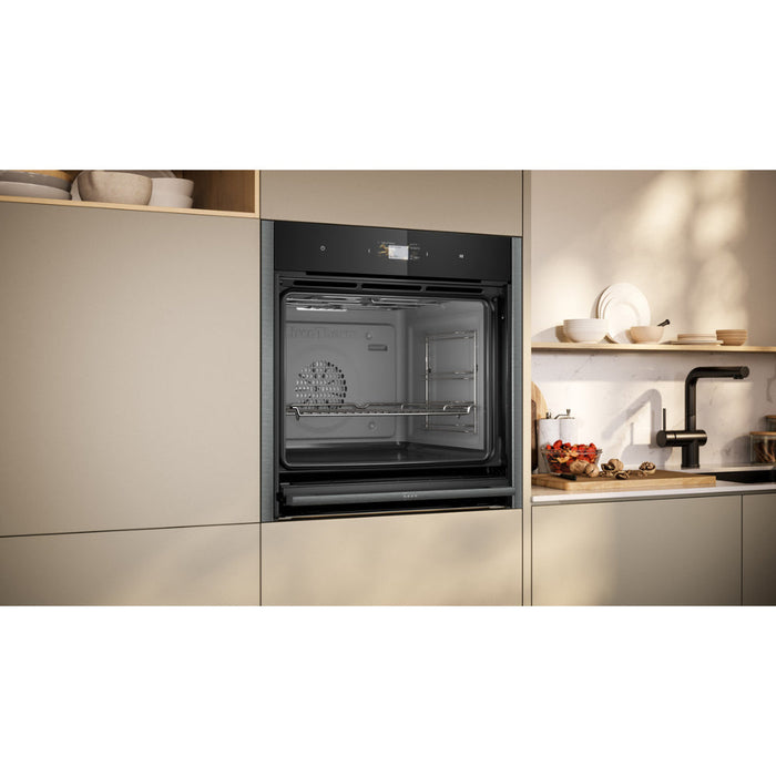 Neff N90 B64CS51G0B Single Slide & Hide Electric Oven - Black w/Graphite Trim Image 5