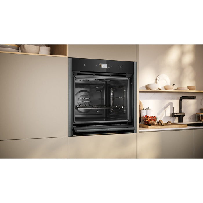 Neff N90 B64CS71G0B Single Slide & Hide Pyrolytic Oven - Black w/Graphite Trim Image 5