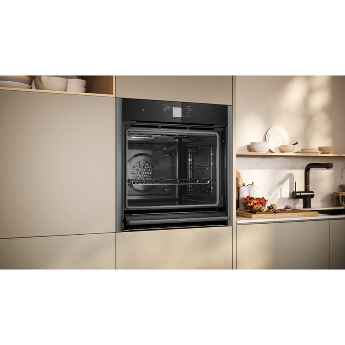Neff N90 B64CT73G0B Single Slide & Hide Pyrolytic Oven - Black w/Graphite Trim Image 5