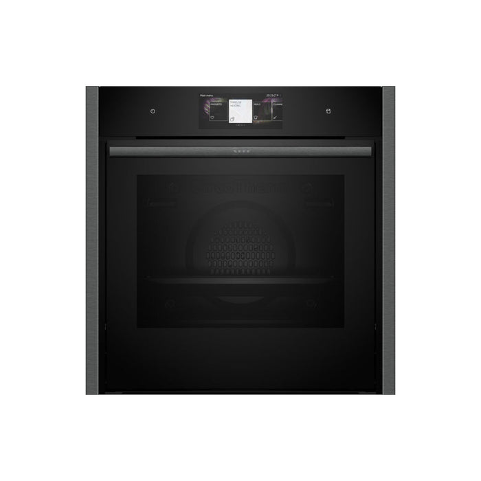 Neff N90 B64FT53G0B Single Slide & Hide Electric Oven w/Steam - Black w/Graphite Trim Image 1
