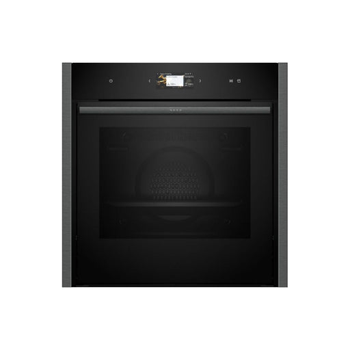 Neff N90 B64VS71G0B Single Slide & Hide Pyrolytic Oven w/Steam - Black w/Graphite Trim Image 1