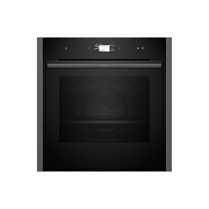 Neff N90 B64VS71G0B Single Slide & Hide Pyrolytic Oven w/Steam - Black w/Graphite Trim Image 1