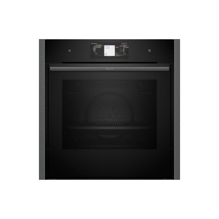 Neff N90 B64VT73G0B Single Slide & Hide Pyrolytic Oven w/Steam - Black w/Graphite Trim Image 1