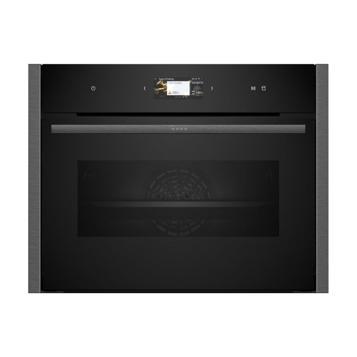 Neff N90 C24FS31G0B Compact Oven w/Steam - Black w/Graphite Trim Image 1