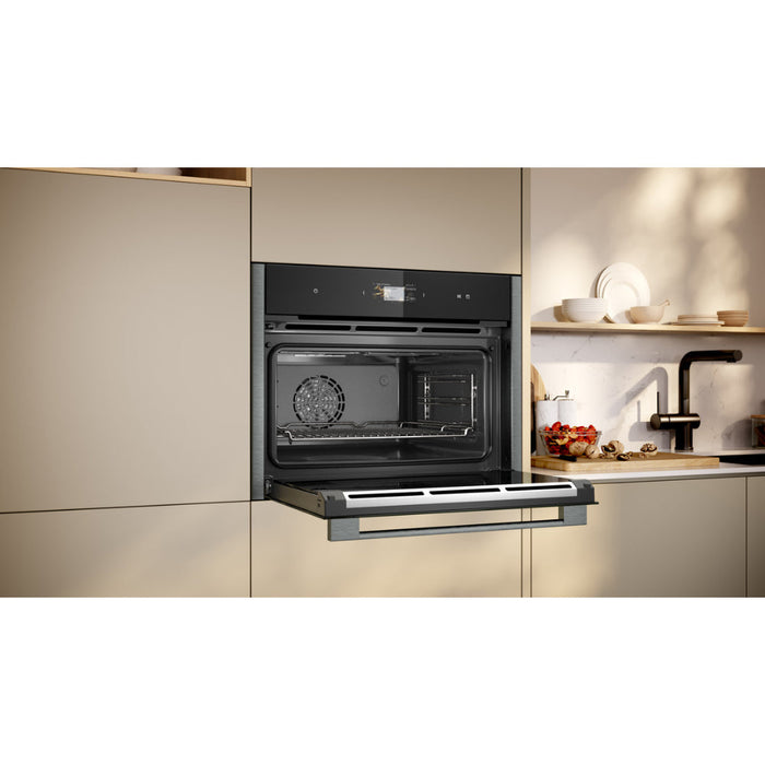 Neff N90 C24FS31G0B Compact Oven w/Steam - Black w/Graphite Trim Image 6
