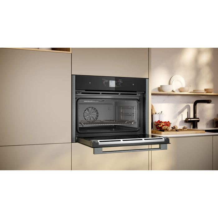 Neff N90 C24FT53G0B Compact Oven w/Steam - Black w/Graphite Trim Image 6
