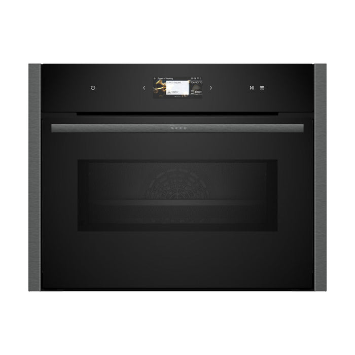 Neff N90 C24MS71G0B Compact Pyrolytic Oven & Microwave - Black w/Graphite Trim Image 1