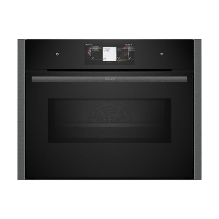 Neff N90 C24MT73G0B Compact Pyrolytic Oven & Microwave - Black w/Graphite Trim Image 1