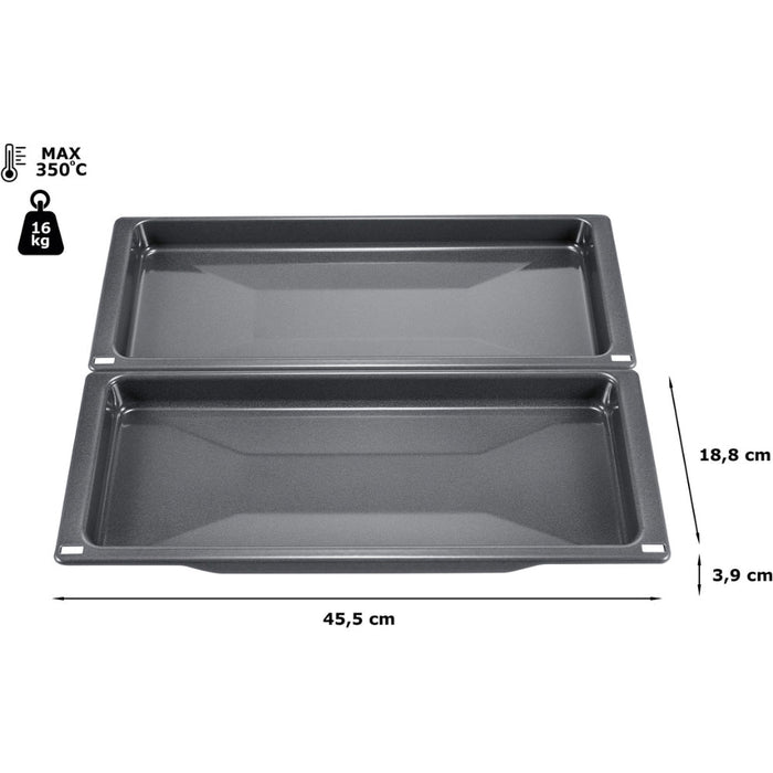 Neff Z1650BE0 2-Piece Slim Universal Enamel Pan Set Image 2