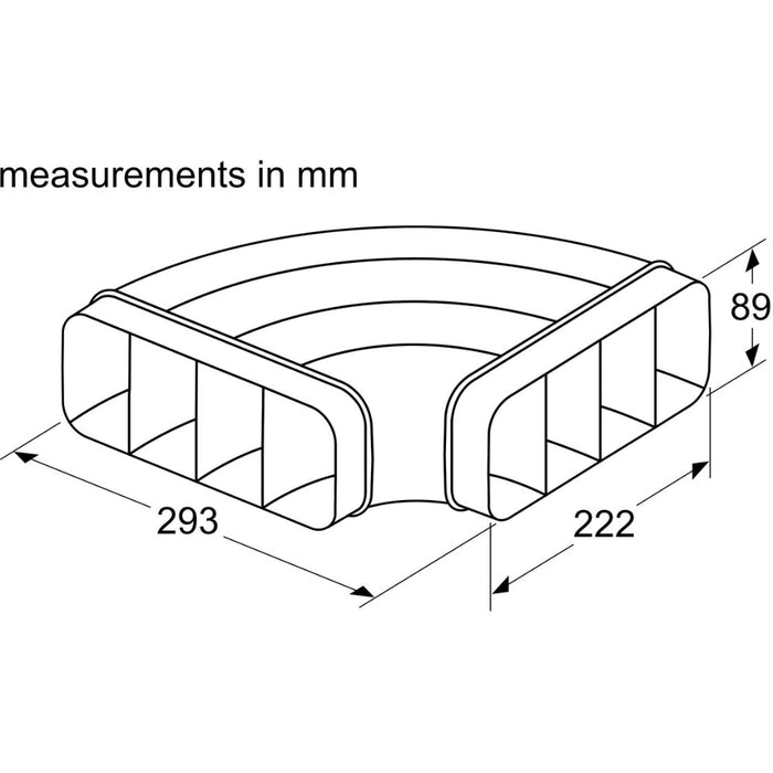 Neff Z861SB1 Flat Horizontal 90&deg; Bend - Black Image 2