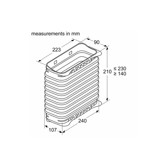 Neff Z861SS2 Flex Flat Duct Connector - Black Image 2