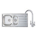 Prima 1.5B Inset Sink & Chelsea Tap Pack - St/Steel & Chrome Image 1