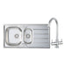 Prima 1.5B Inset Sink & Staten Tap Pack - St/Steel & Chrome Image 1
