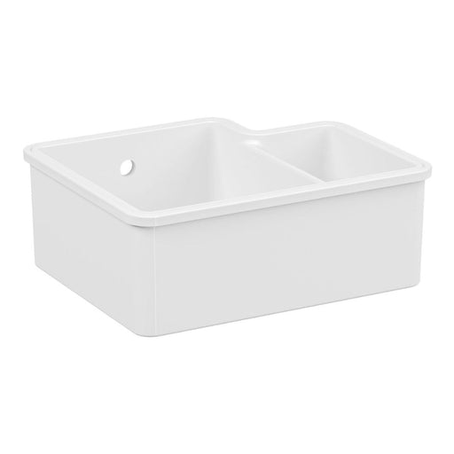 Prima 1.5B LHMB Undermount Ceramic Sink (Inc. Waste) - White Image 1