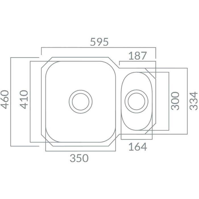 Prima 1.5B Undermount Reversible Sink - Polished Steel Image 3