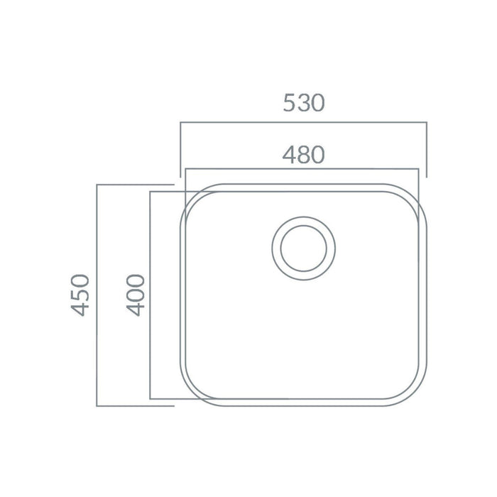 Prima 1B Large Undermount Sink - Polished Steel Image 3