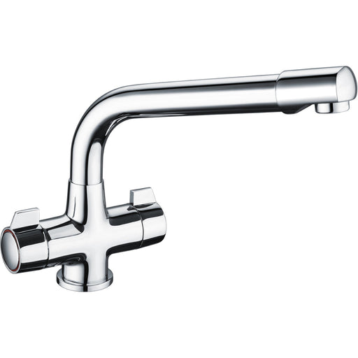 Prima Classic Dual Lever Quarter Turn Mixer Tap - Chrome Image 1