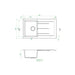 Prima+ Compact Granite 1B & Drainer Inset Sink Image 6