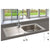Prima Deep 1B & Drainer Inset Sink - Polished Steel Image 2
