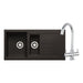 Prima+ Granite 1.5B Inset Sink & Staten Tap Pack - Black Image 1
