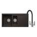 Prima+ Granite 1.5B Inset Sink & Swan Neck Mixer Tap Pack - Black Image 1